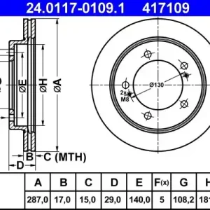 Zamów dziś Tarcza hamulcowa ATE 24.0117-0109.1
