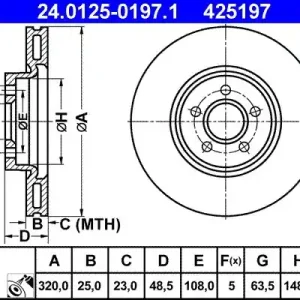 Bezpieczne zakupy Tarcza hamulcowa ATE 24.0125-0197.1