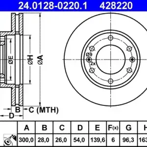 Zamów dziś Tarcza hamulcowa ATE 24.0128-0220.1