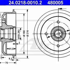 Bęben hamulcowy ATE 24.0218-0010.2 Wyjątkowa oferta