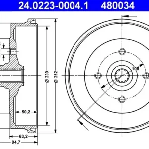 Bęben hamulcowy ATE 24.0223-0004.1 Tylko dziś