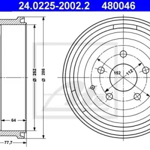 Bęben hamulcowy ATE 24.0225-2002.2 Wyjątkowa oferta