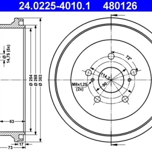 Bęben hamulcowy ATE 24.0225-4010.1 Kup online