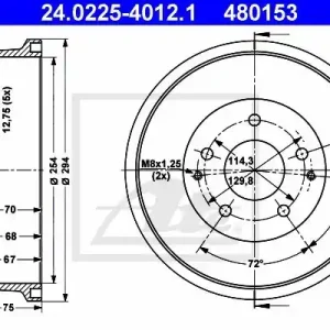 Bęben hamulcowy ATE 24.0225-4012.1 Taniej