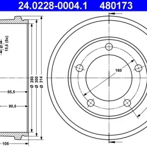 Bęben hamulcowy ATE 24.0228-0004.1 Okazja