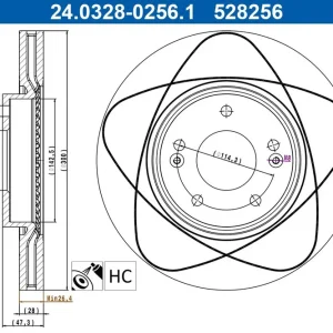 Bezpieczne zakupy Tarcza hamulcowa ATE 24.0328-0256.1