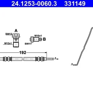 Bezpieczna płatność Przewód hamulcowy elastyczny ATE 24.1253-0060.3