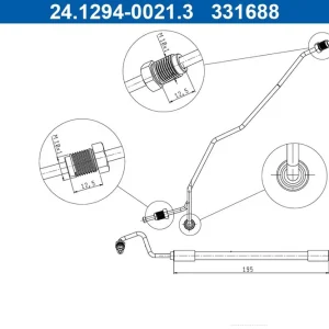 Bezpieczne zakupy Przewód hamulcowy elastyczny ATE 24.1294-0021.3
