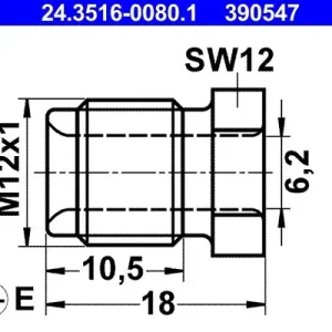 Zniżka KOŃCÓWKA PRZEW.HAM. M12X1