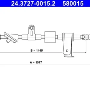 Cięgło, hamulec postojowy ATE 24.3727-0015.2 Łatwy zwrot