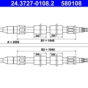 Cięgło, hamulec postojowy ATE 24.3727-0108.2 Ostatnie sztuki