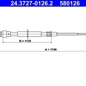 Cięgło, hamulec postojowy ATE 24.3727-0126.2 Cena promocyjna