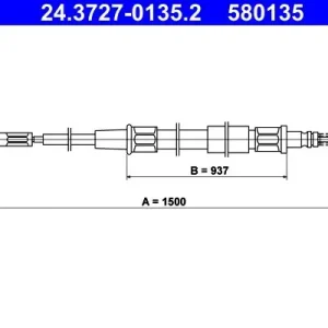 Cięgło, hamulec postojowy ATE 24.3727-0135.2 Wysoka jakość