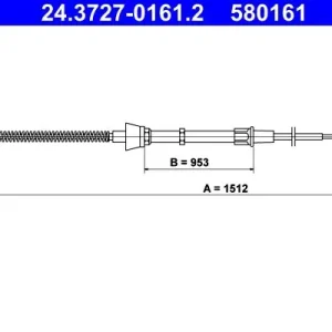 Cięgło, hamulec postojowy ATE 24.3727-0161.2 Tani