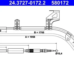 Cena promocyjna Cięgło, hamulec postojowy ATE 24.3727-0172.2
