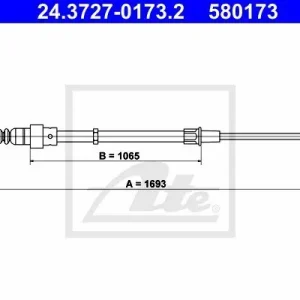 Cięgło, hamulec postojowy ATE 24.3727-0173.2 Dodaj do koszyka