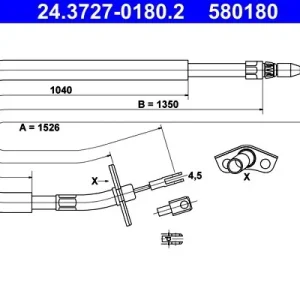 Cięgło, hamulec postojowy ATE 24.3727-0180.2 Super okazja