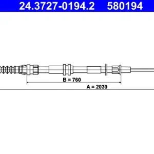Cięgło, hamulec postojowy ATE 24.3727-0194.2 Zniżka