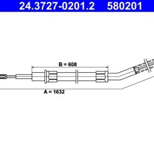 Cięgło, hamulec postojowy ATE 24.3727-0201.2 Szybka dostawa