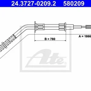 Cięgło, hamulec postojowy ATE 24.3727-0209.2 Tylko do końca tygodnia