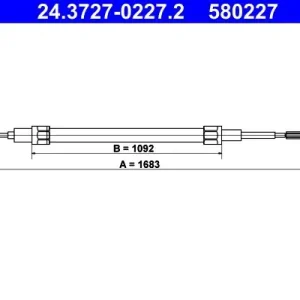Cięgło, hamulec postojowy ATE 24.3727-0227.2 Szybka wysyłka