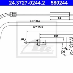 Cięgło, hamulec postojowy ATE 24.3727-0244.2 Bezpieczne zakupy