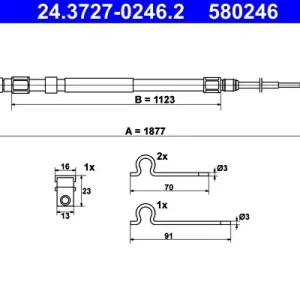 Cięgło, hamulec postojowy ATE 24.3727-0246.2 Wybór klientów