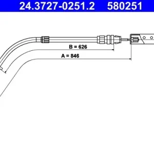 Cięgło, hamulec postojowy ATE 24.3727-0251.2 Cena promocyjna
