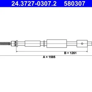 Cięgło, hamulec postojowy ATE 24.3727-0307.2 Darmowa dostawa