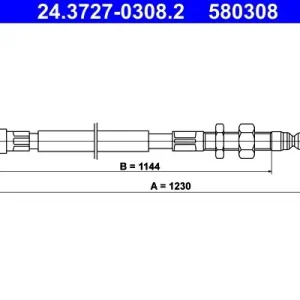 Cięgło, hamulec postojowy ATE 24.3727-0308.2 Nowy