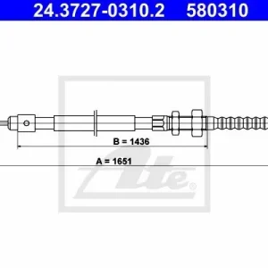 Cięgło, hamulec postojowy ATE 24.3727-0310.2 Darmowy zwrot