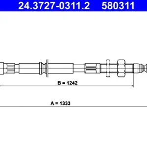Cięgło, hamulec postojowy ATE 24.3727-0311.2 Tani