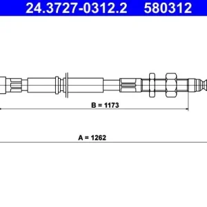 Cięgło, hamulec postojowy ATE 24.3727-0312.2 Dostępne od ręki