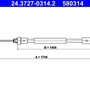Cena promocyjna Cięgło, hamulec postojowy ATE 24.3727-0314.2