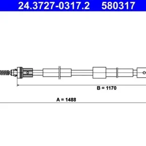 Cięgło, hamulec postojowy ATE 24.3727-0317.2 Najlepsza cena