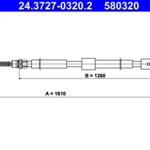 Cięgło, hamulec postojowy ATE 24.3727-0320.2 Ostatnie sztuki