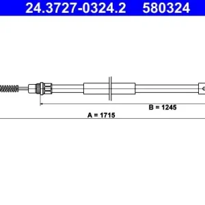 Cięgło, hamulec postojowy ATE 24.3727-0324.2 Obniżka ceny