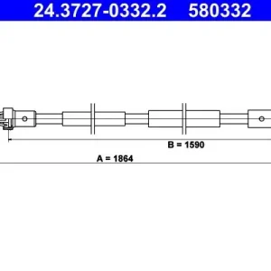 Cięgło, hamulec postojowy ATE 24.3727-0332.2 Super okazja