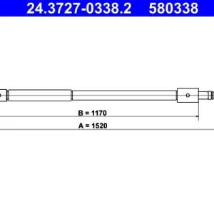 Cięgło, hamulec postojowy ATE 24.3727-0338.2 Nie przegap