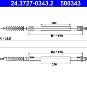 Cięgło, hamulec postojowy ATE 24.3727-0343.2 Niska cena