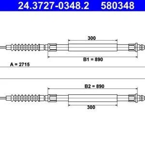 Cięgło, hamulec postojowy ATE 24.3727-0348.2 Niska cena
