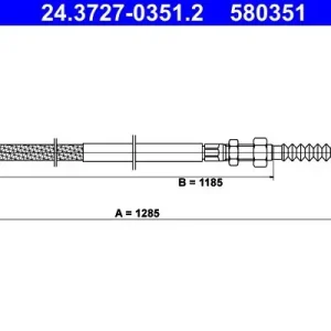 Cięgło, hamulec postojowy ATE 24.3727-0351.2 Nie przegap