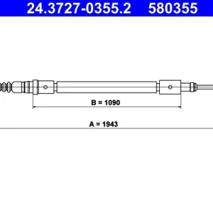 Cięgło, hamulec postojowy ATE 24.3727-0355.2 Zamów teraz