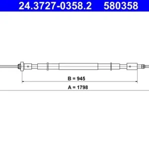 Cięgło, hamulec postojowy ATE 24.3727-0358.2 Ekspresowa dostawa
