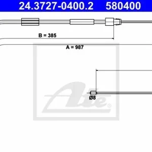 Bezpieczna płatność Cięgło, hamulec postojowy ATE 24.3727-0400.2