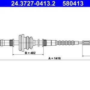 Cięgło, hamulec postojowy ATE 24.3727-0413.2 Wyjątkowa oferta