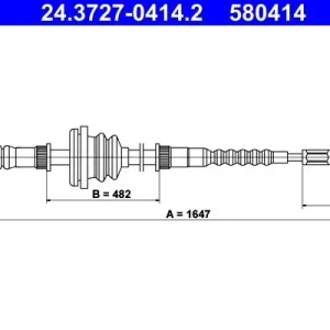 Cięgło, hamulec postojowy ATE 24.3727-0414.2 Dodaj do koszyka