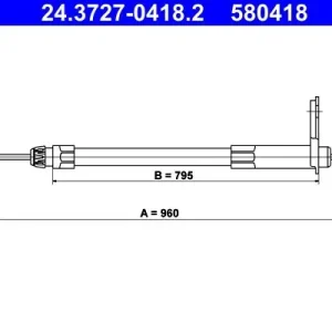 Cięgło, hamulec postojowy ATE 24.3727-0418.2 Ekspresowa dostawa