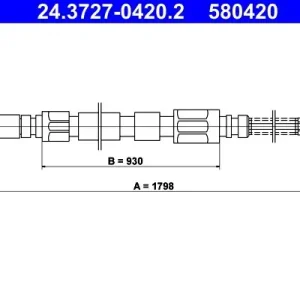 Cięgło, hamulec postojowy ATE 24.3727-0420.2 Tylko dziś