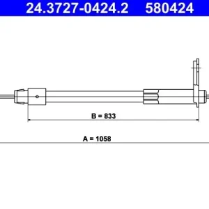 Cięgło, hamulec postojowy ATE 24.3727-0424.2 Oferta czasowa